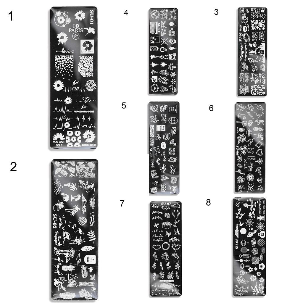 Khuôn In Trang Trí Móng Tay Nghệ Thuật MT-Nail Bằng Thép Không Gỉ Nhiều Hình Dáng