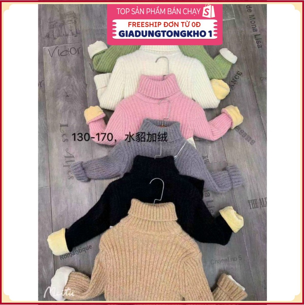 PVN37617 Áo len cho bé lót lông cổ cao dày ấm T2 Giá Rẻ
