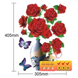 Tranh Dán Tường 3D Hình Bình Hoa (tranh)