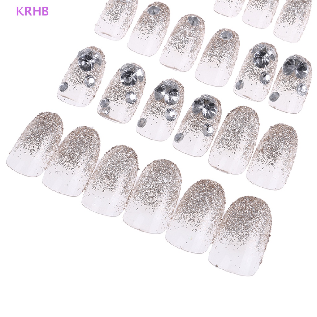 Set 24 Móng Chân Giả Trang Trí Tiệc Cưới Thiết Kế Mới