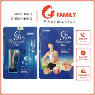 Giảm cân Slim Phục Linh Plus 30 viên - Hỗ trợ giảm cân, hạ mỡ máu, bổ sung Collagen - Mẫu mới
