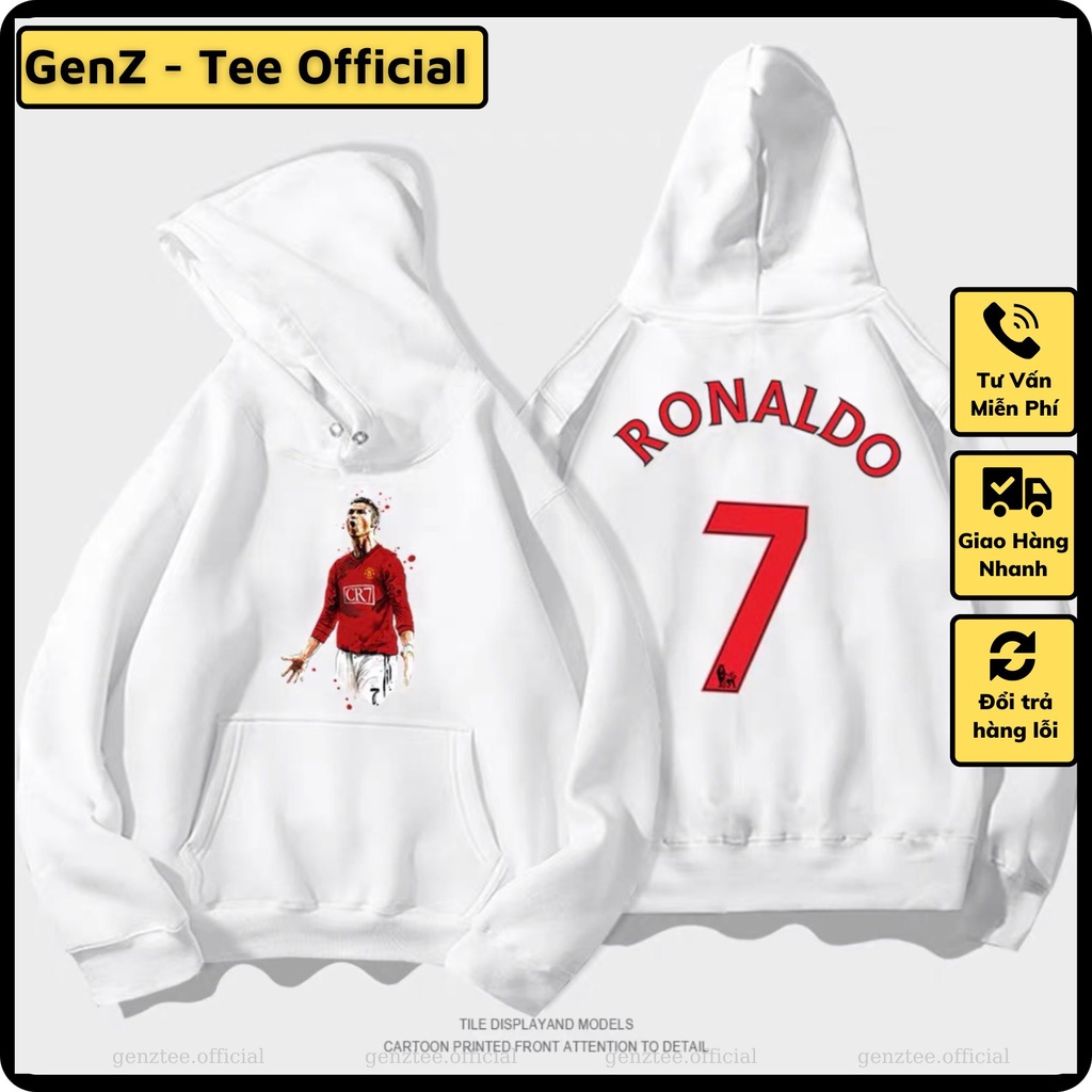 Áo hoodie nỉ Ronaldo - CR7, áo nỉ dày dặn phong cách trẻ trung năng động nam nữ đủ size
