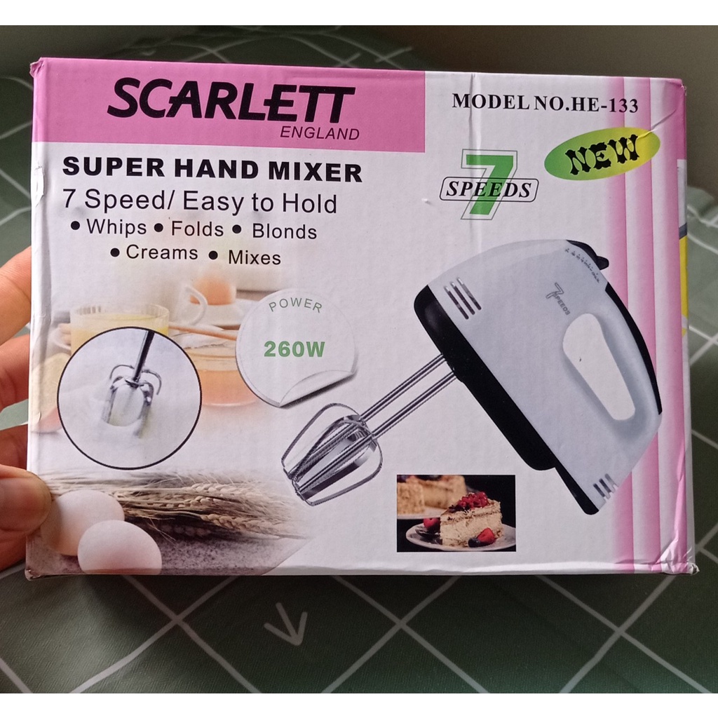 Máy đánh trứng cầm tay 7 tốc độ SCARLETT - Công suất 260w