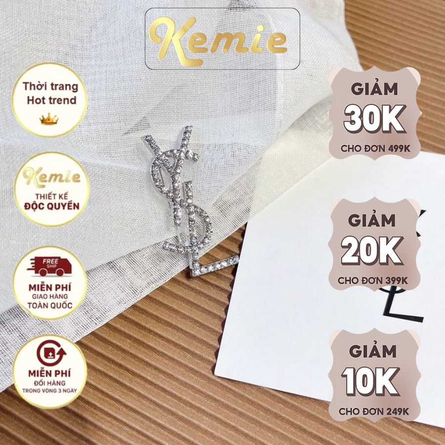 Ghim cài áo cho nữ đính đá, Cài áo đính đá thời trang cho nữ