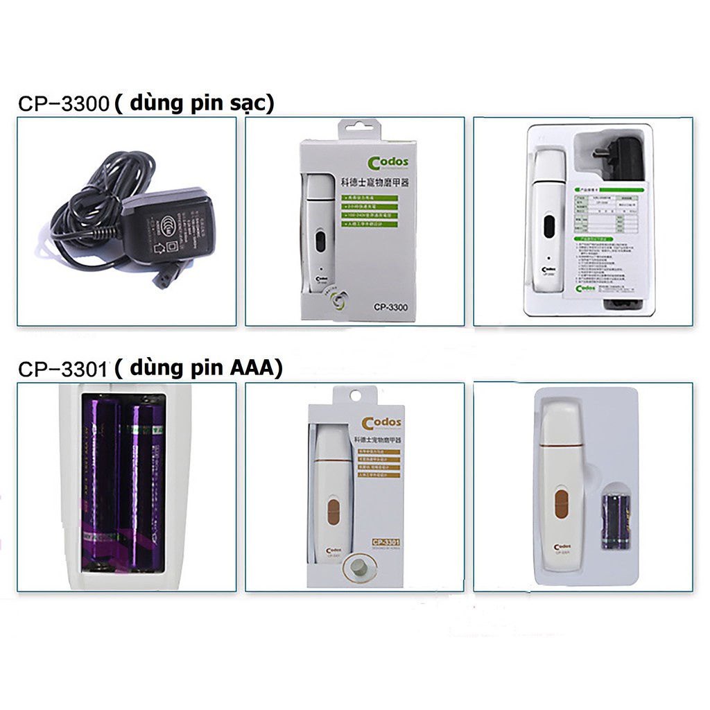 (BH 6 tháng) Máy mài móng chó mèo spa (3 loại) codos CP- 3301 CP- 5200