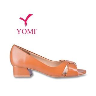 Giày Cao Gót Nữ YOMI Đế Vuông Hở Mũi Chéo Quai SY0663H