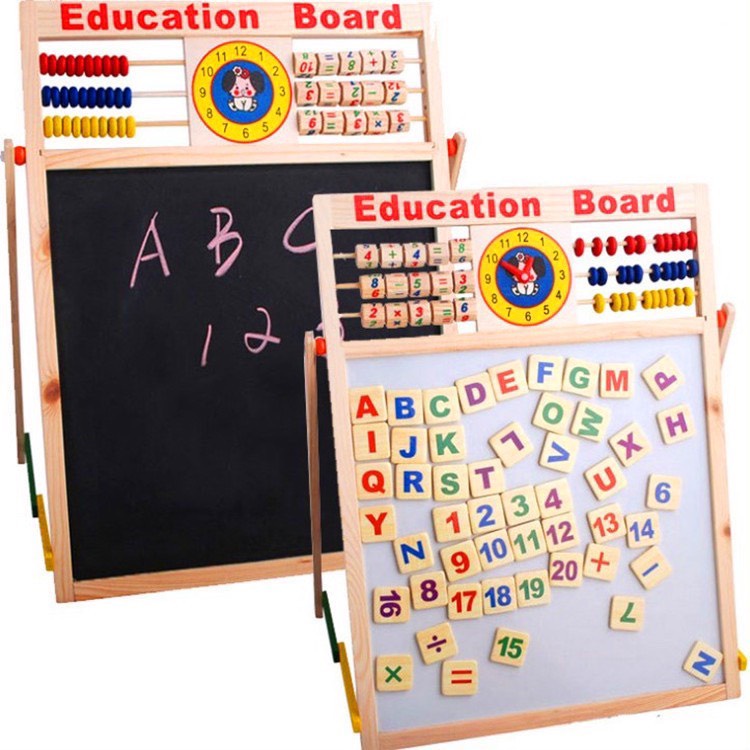 BẢNG NAM CHÂM edu cho bé - Bảng từ 2 mặt Education Board và bộ chữ số cho bé