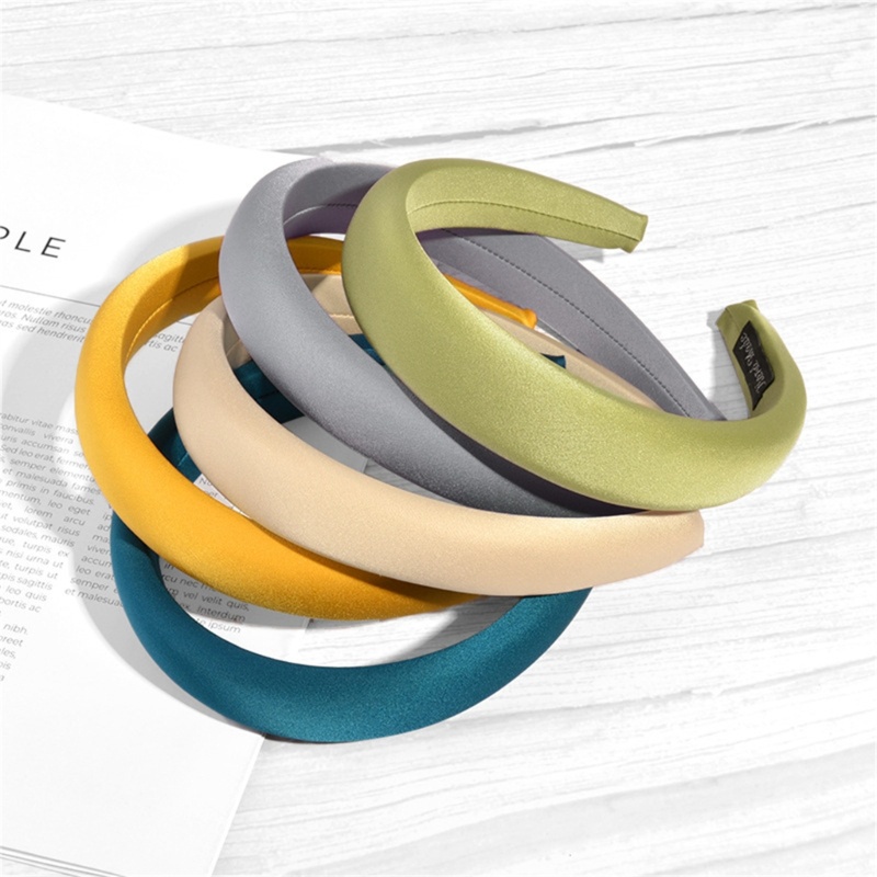 1 / 2 Băng Đô Vải Satin Mềm Mại Bản Rộng Cài Tóc