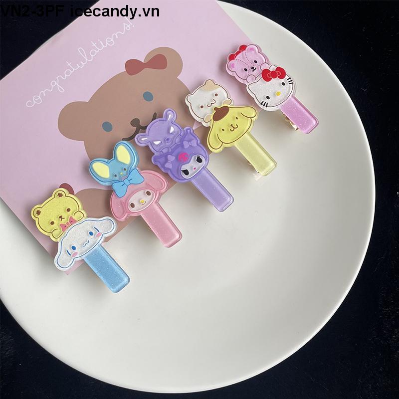 SANRIO Kẹp Tóc Bằng Acrylic Họa Tiết Hoạt Hình Đáng Yêu
