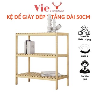Kệ Để Giày 💗FREESHIP💗 Giá Để Đồ 3 Tầng Dài 50cm Gỗ Thông Tự Nhiên Phong Cách Hàn Quốc