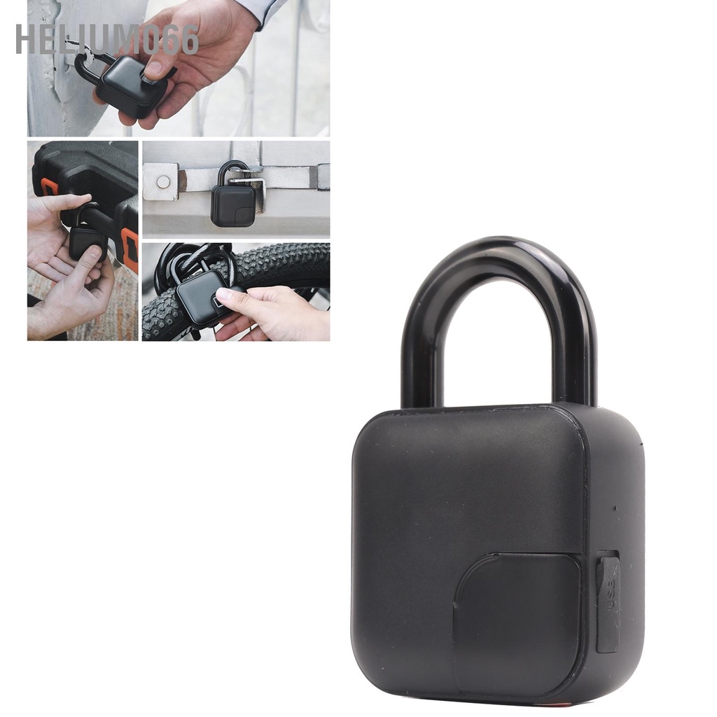 Ổ Khóa Vân Tay Thông Minh Chống Trộm Không Chìa Sạc USB Cho Tuya IP65 Helium066