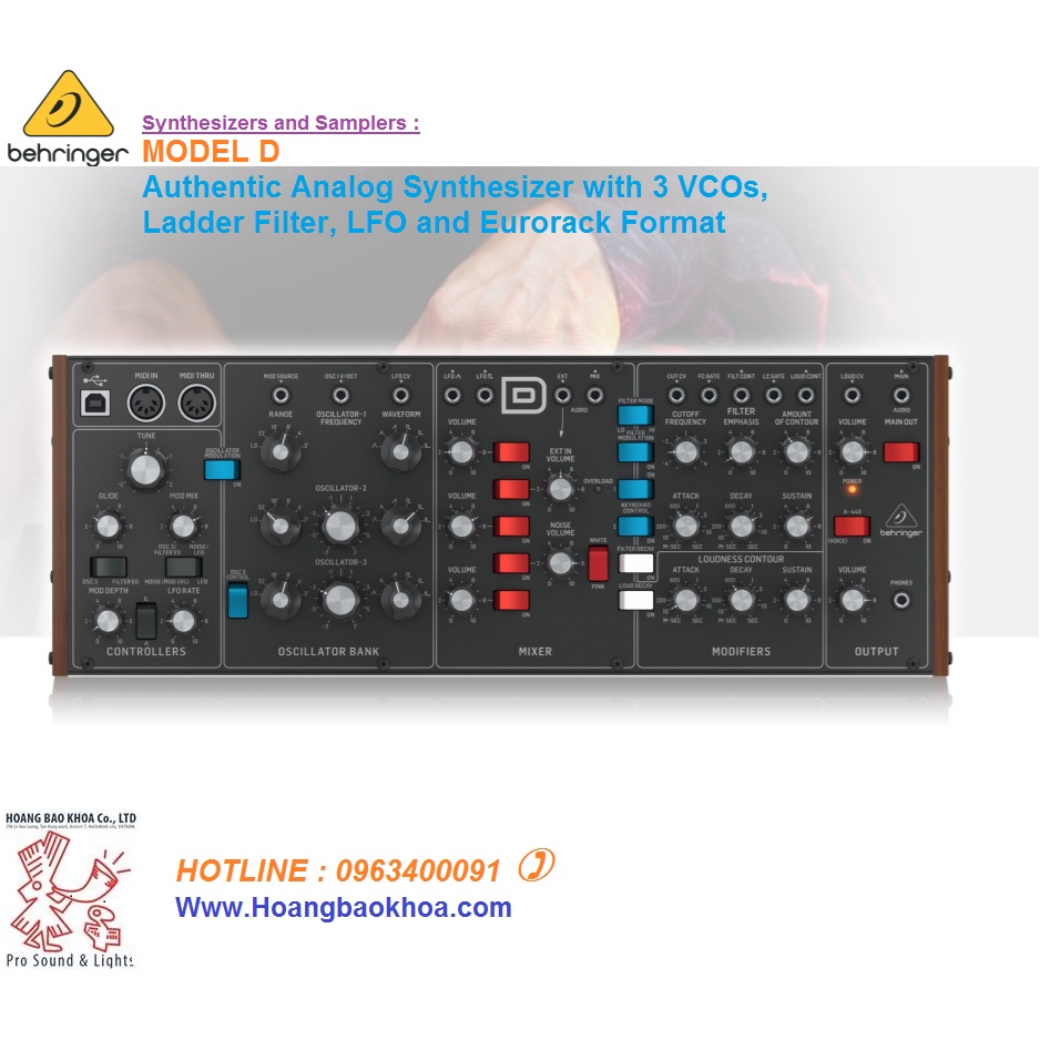 MODEL D Analog Synthesizer Behringer - Bộ Tổng Hợp Tiếng Behringer