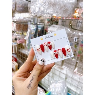 nailbox nơ tim đỏ