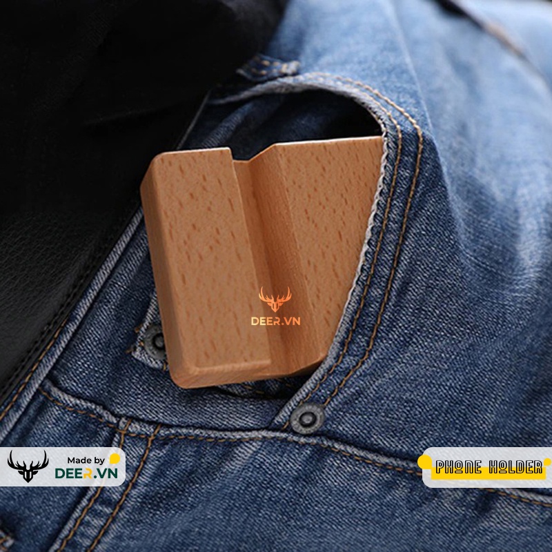 DEER - Giá Đỡ Điện Thoại Máy Tính Bảng Bằng Gỗ - Deer Phone Holder