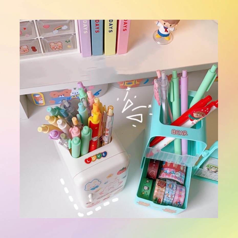 Hộp Đựng Đồ Đa Năng Sức Chứa Lớn Họa Tiết Dễ Thương Để Tủ Lạnh