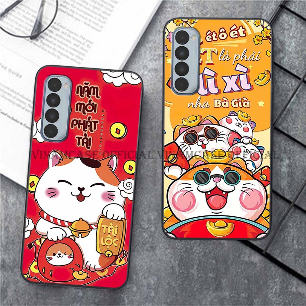 Ốp Oppo Reno4 /  Reno4 Pro / Reno 4 In hình Mèo thần tài tết
