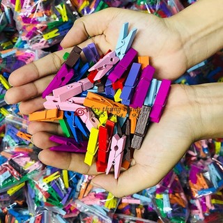 Kẹp gỗ, kẹp gỗ mini, kẹp màu, kẹp gỗ treo ảnh, kẹp gỗ trang trí