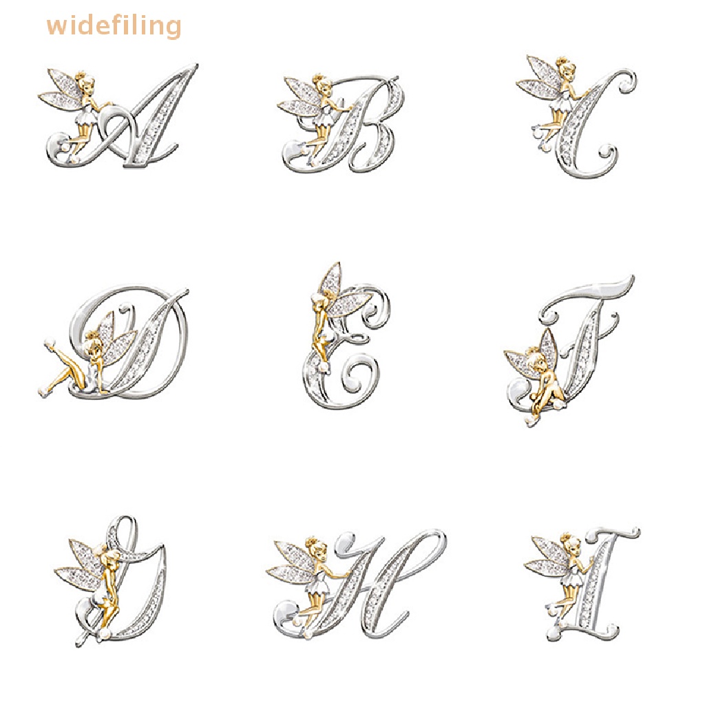 Trâm Cài Áo Hình Thiên Thần Đính Pha Lê Chữ Tiếng Anh Dễ Thương