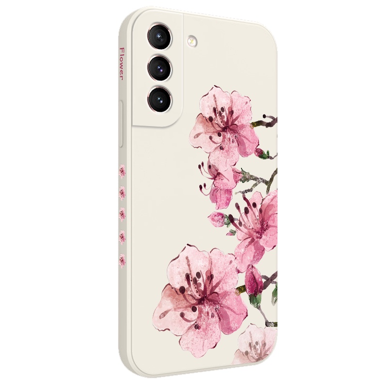 Ốp Điện Thoại Tpu In Hình Hoa Đào Mực Cho Samsung Galaxy S21 S20 FE Ultra Plus