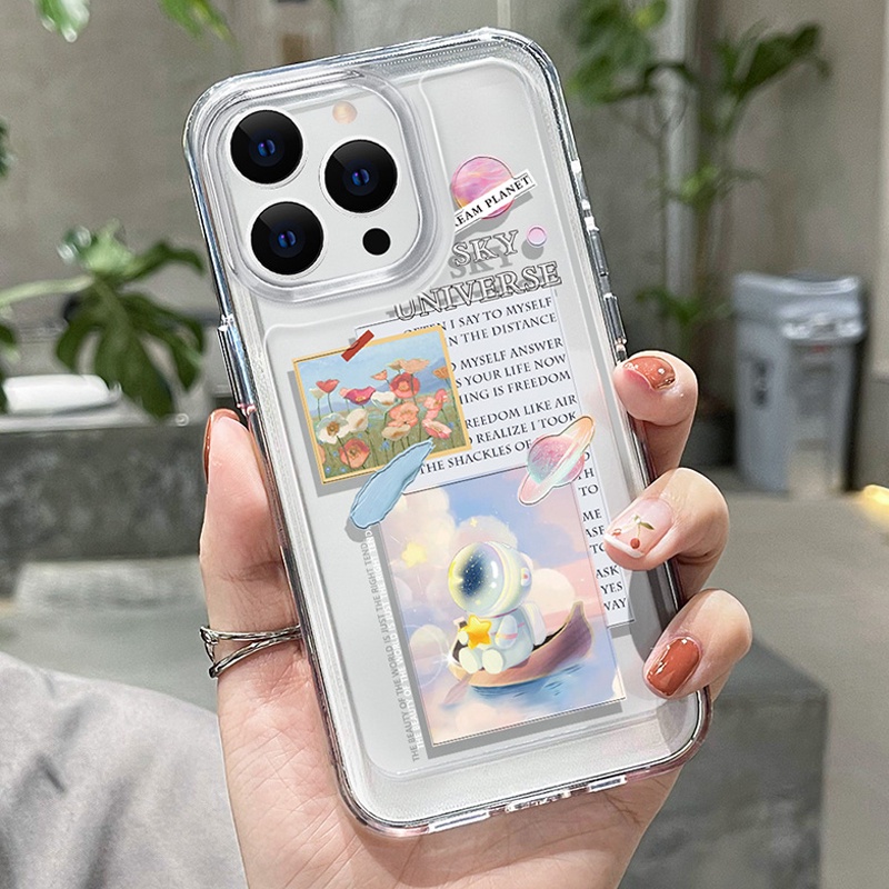 Ốp Điện Thoại DecoPhone Acrylic tpu acrylic Trong Suốt In Hình Hoa Cúc Cho iphone 6s 7 8 plus x xs xr 11 12 13 14 15 max pro