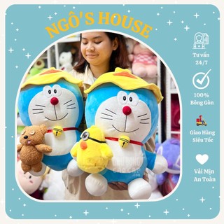 Gấu thú nhồi bông doremon đội mũ đáng yêu [Đủ Size - Ảnh Thật] - NGỐ'S HOUSE