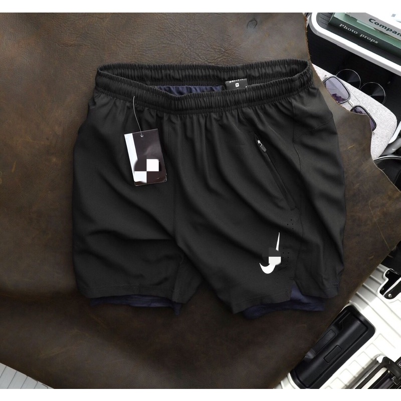 QUẦN ĐÙI THỂ THAO NAM 2 LỚP TẬP GYM, TẠ, CHẠY BỘ, TENNIS