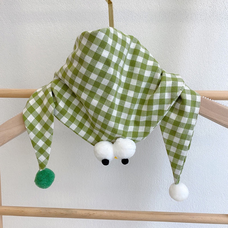 Yếm Ăn Cotton Hình Tam Giác Thời Trang Thu Đông Hàn Quốc Dành Cho Bé