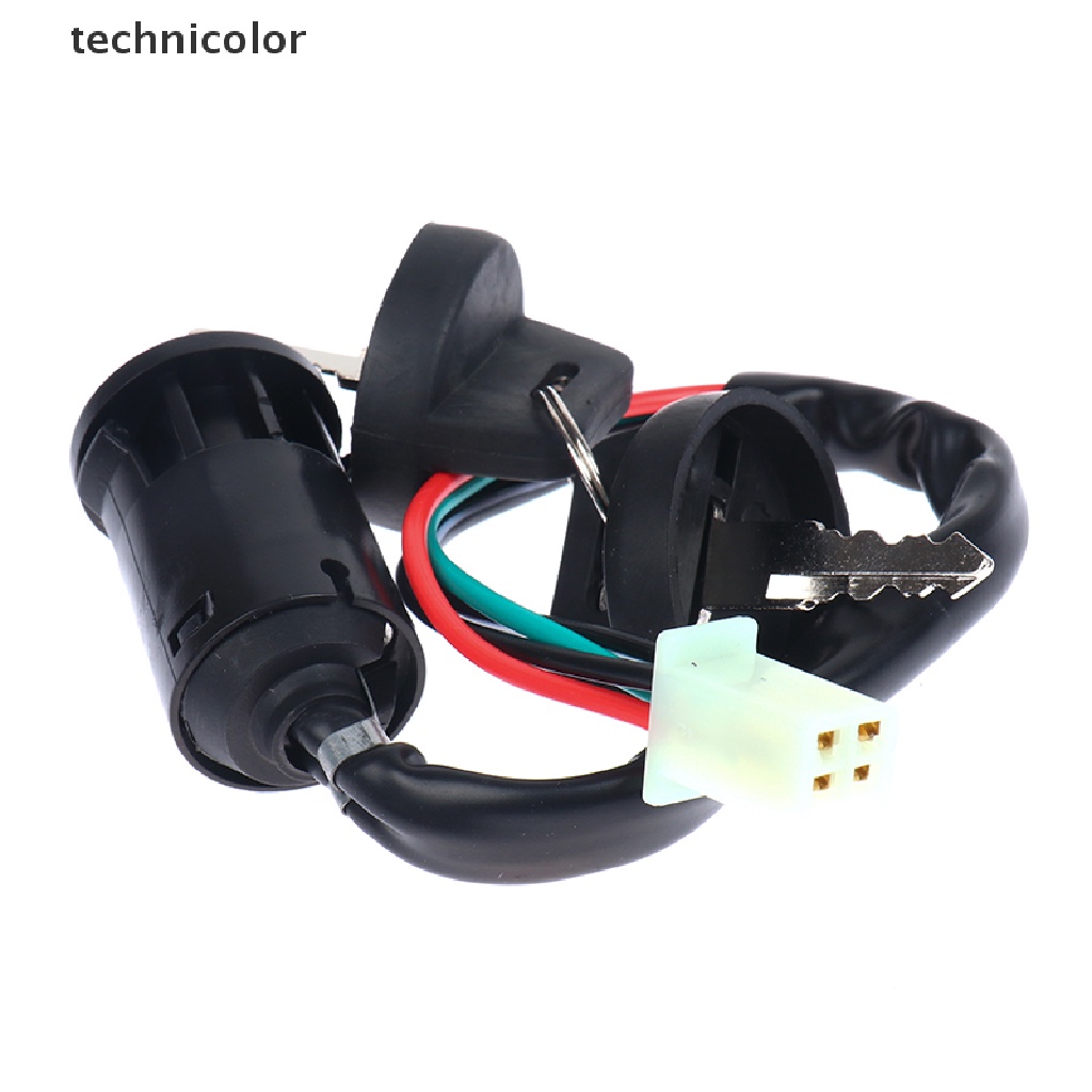 Công Tắc Đánh Lửa 4 Dây Kèm 2 Chìa Khóa Cho Xe Máy ATV TYG