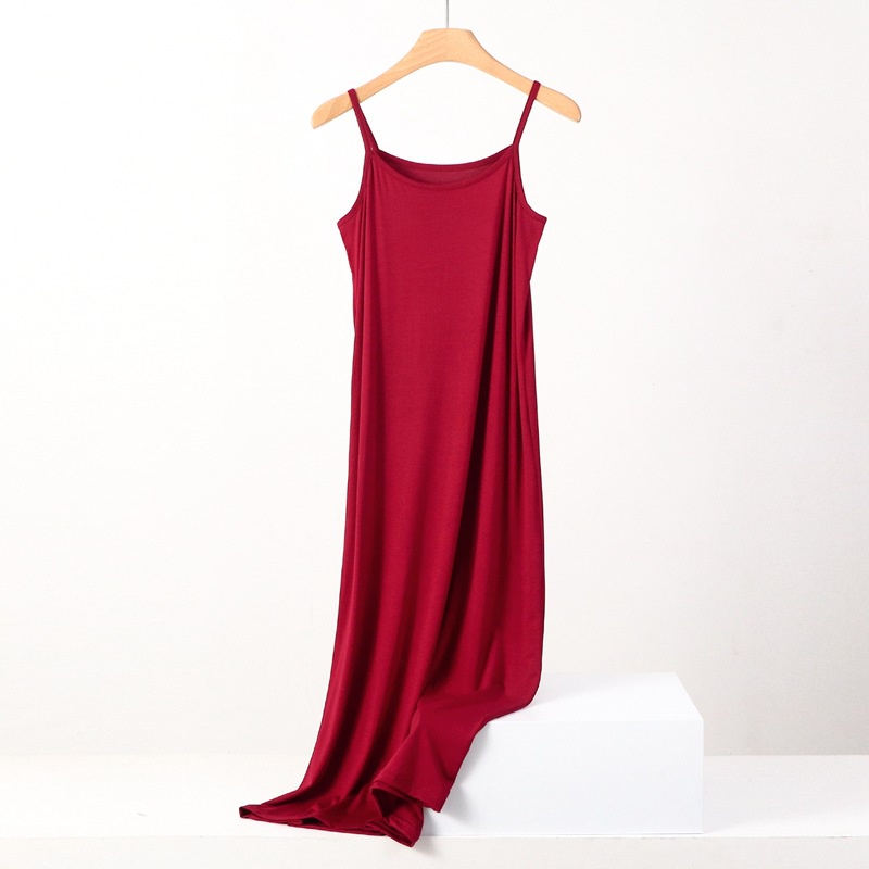 Đầm Ngủ Cotton Dáng Rộng Màu Trơn Thoải Mái Thời Trang Mùa Hè Cho Nữ