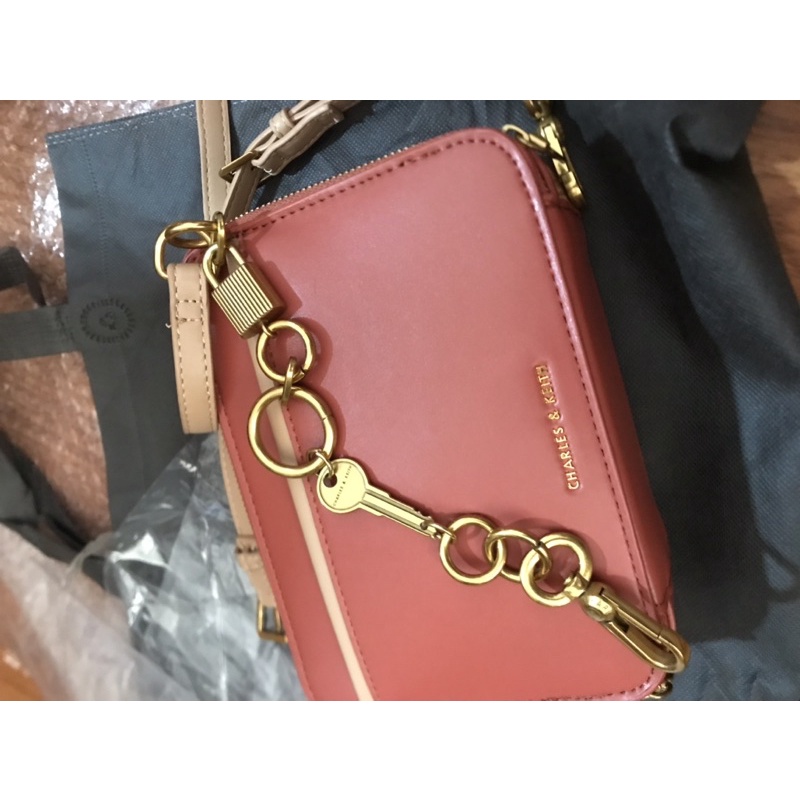 Túi ck màu cam gạch 23cm