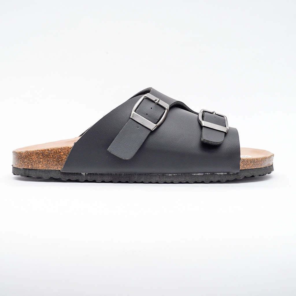 PUK19- CHỐNG NƯỚC - Dép đế trấu Birken nam nữ Unisex, quai ngang, da PU cao cấp, dép công sở chính hãng Bioline