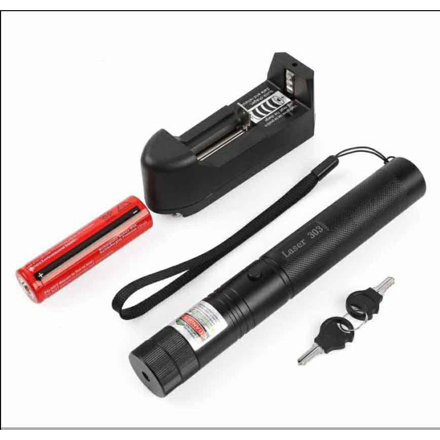 Đèn lazer 303 tia xanh cực sáng công suất lớn chiếu xa 3km