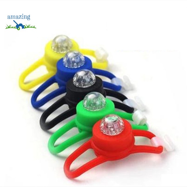 Đèn Cảnh Báo Một Mắt Bằng Silicone Chống Thấm Nước Hình Ếch Gắn Vòng Đèn Cảnh Báo Cho Xe Đạp