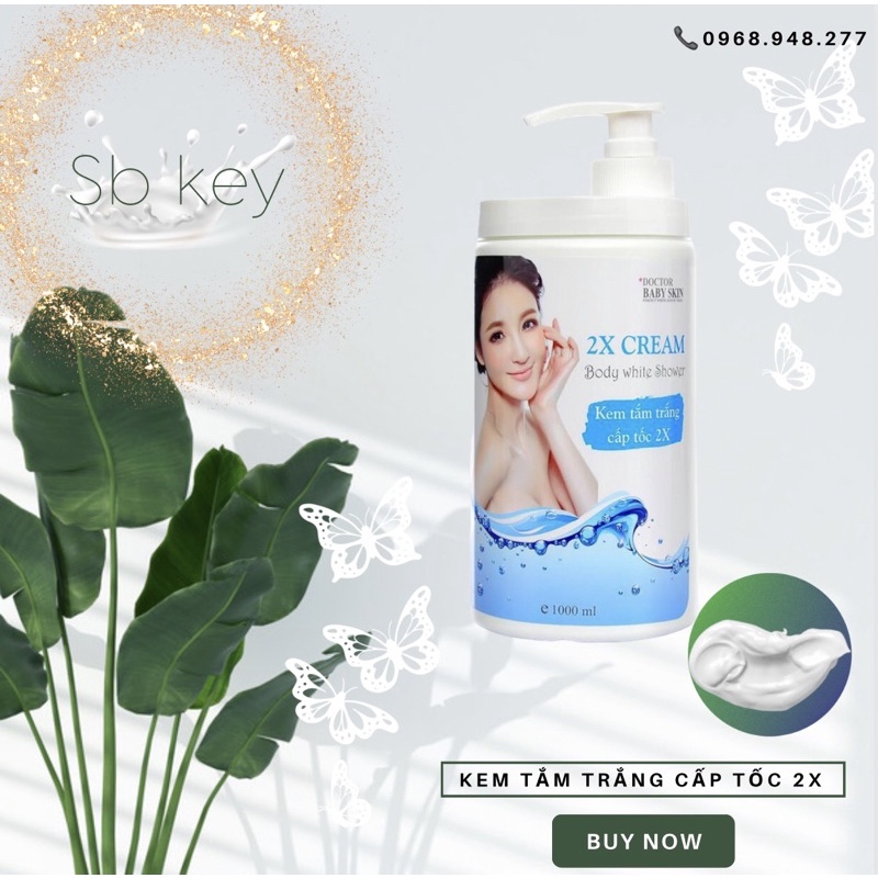 KEM TẮM TRẮNG CẤP ĐỘ 2X - 2X CREAM BODY WHITE SHOWER