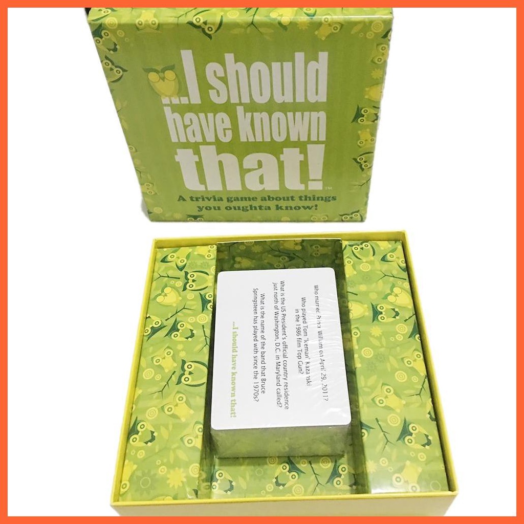 Bộ Thẻ Bài Trò Chơi Tiếng Anh I Should Have Known Đầy Đủ