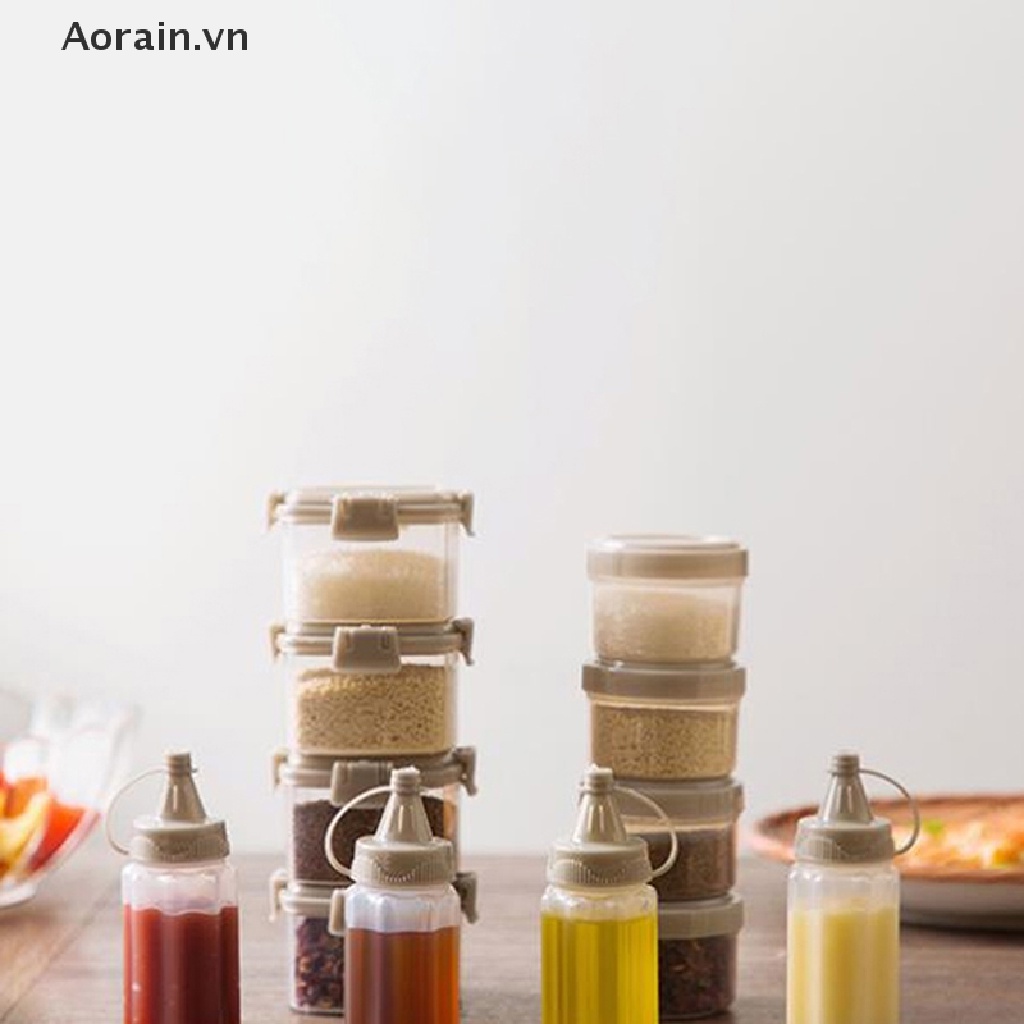 Bộ 3 Bình Bóp Mini Dùng Đựng Salad / Đồ Nướng Bbq Ngoài Trời