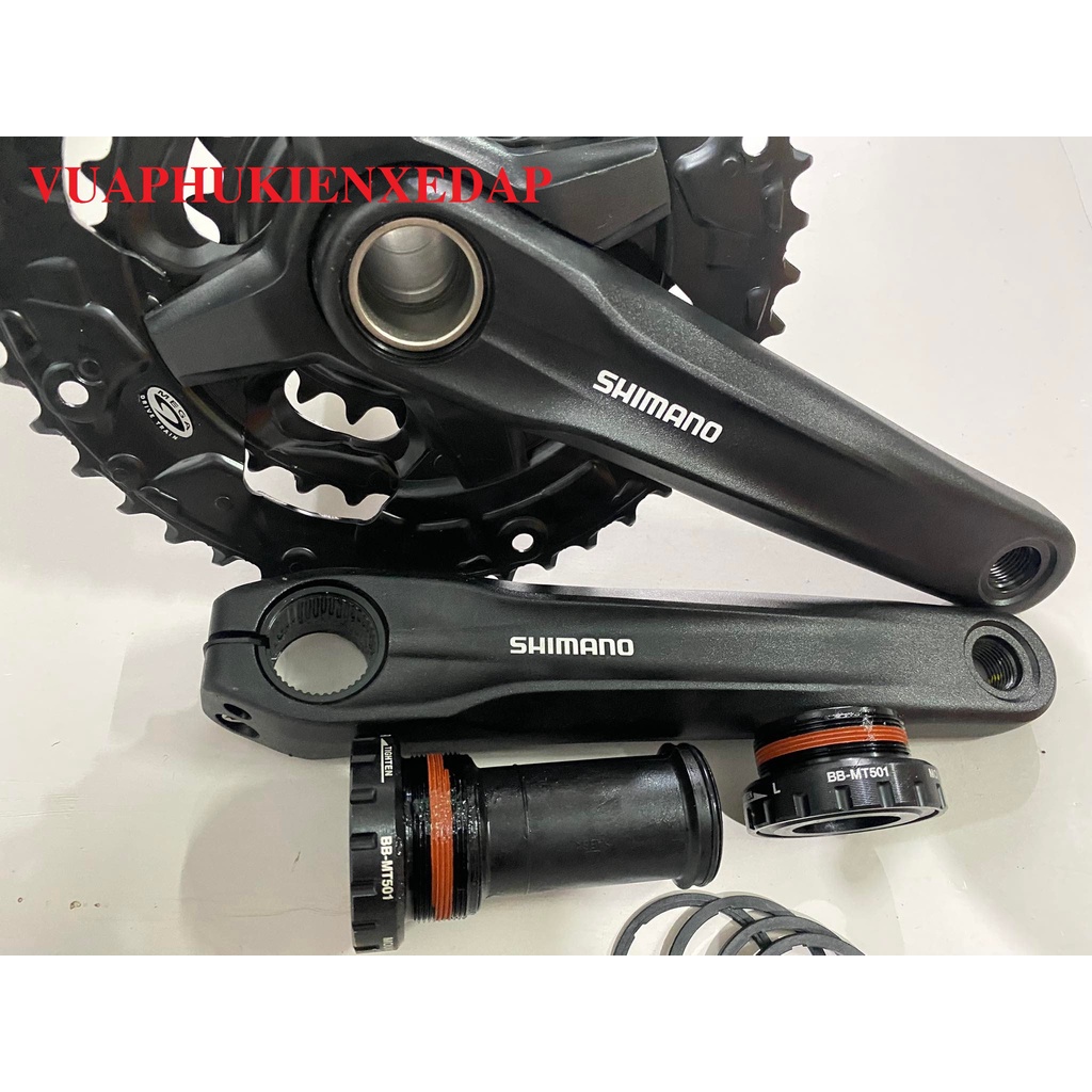 Bộ đùi đĩa Shimano Trục rỗng FC-MT210 3 tầng Chính hãng