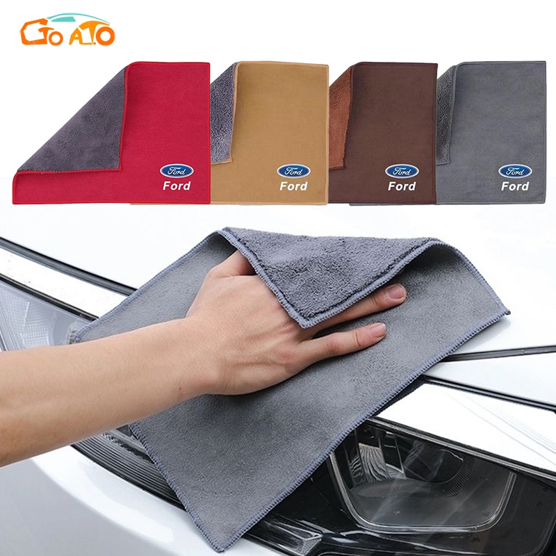 GTIOATO Khăn Lau Xe Ô Tô Microfiber Khăn Rửa Xe Dày Siêu Thấm Hút KhăN Lau Oto ChuyêN DụNg Phụ KiệN Ô Tô Cho Ford Ranger Focus Everest Transit Fiesta Ecosport Mustang Raptor Explorer Bronco Mondeo Tourneo Expedition Wildtrak Territory