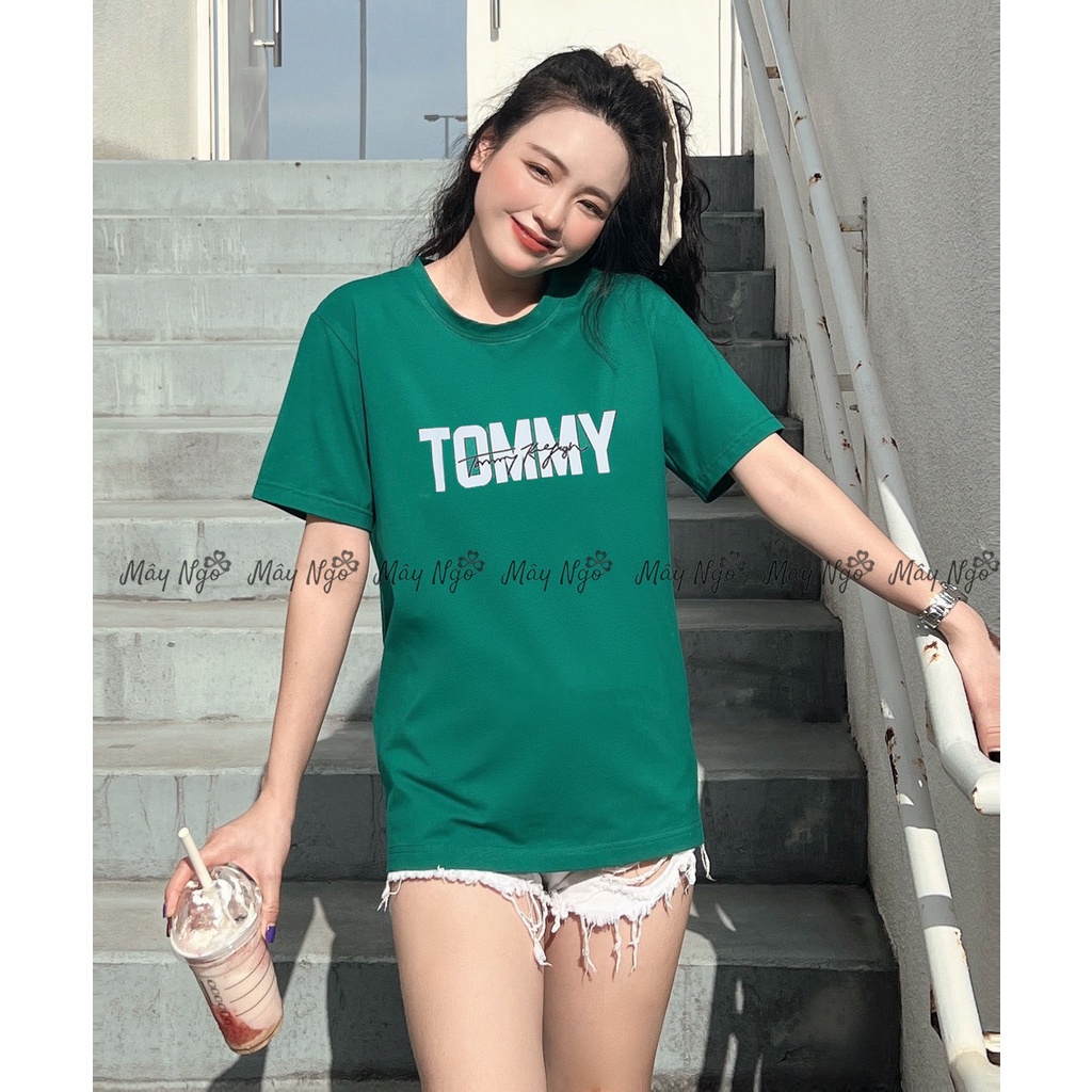 Áo thun thái in chữ form rộng vải dày xịn