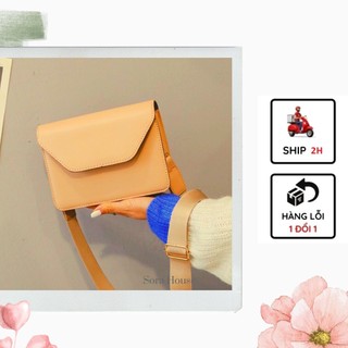 Túi Xách Bìa Thư Đeo Chéo [Tặng Scrunchies] Túi Quảng Châu Trẻ Trung Nhiều Màu Sắc