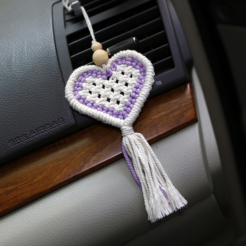 Mặt Dây Chuyền Hình Trái Tim Dây Thừng Cotton Handmade Phong Cách Bắc Âu