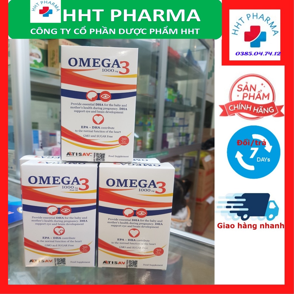 Dầu Cá Omega-3 1000mg nhập khẩu châu Âu – Hỗ Trợ Phát Triển Mắt Và Não Bộ, Tốt Cho Tim Mạch