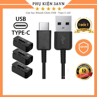 Cáp Sạc Nhanh Chân USB - Type C s10 - Hàng Nguyên Zin Dài 1m (Bảo hành 12 tháng) - 3AVN