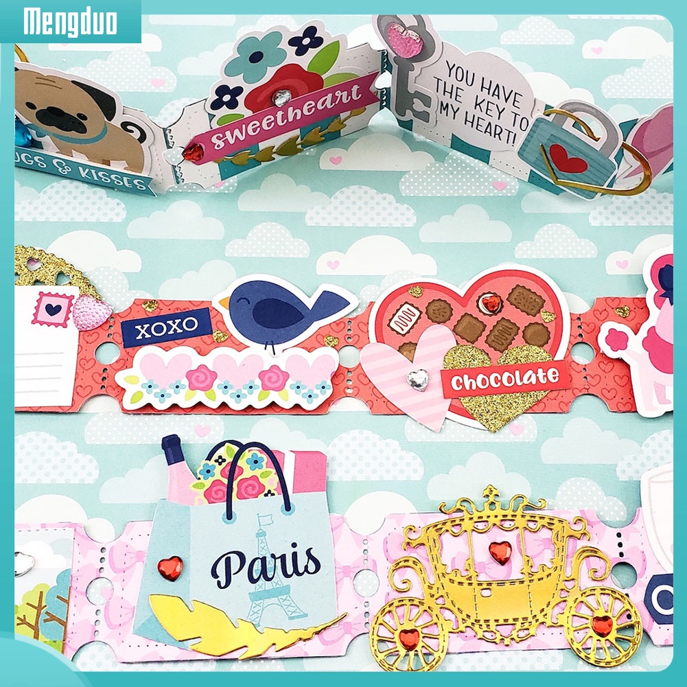 Khuôn Cắt Giấy Làm Từ Kim Loại Hình Khung Hoa Trang Trí Scrapbook