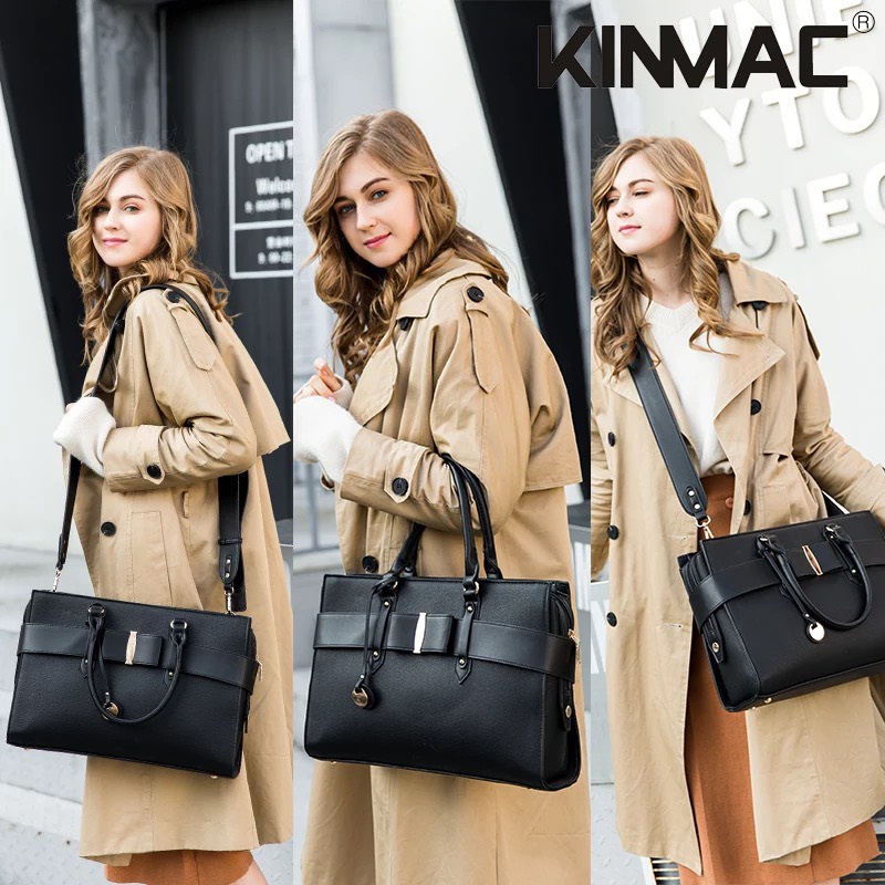 Túi xách macbook laptop cho nữ KINMAC đựng laptop thời trang, cao cấp-Túi xách laptop công sở sang trọng