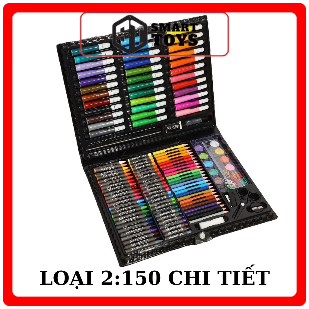 Hộp màu 150 chi tiết, 208 chi tiết, 86 chi tiết cho bé tô màu Smart Toy
