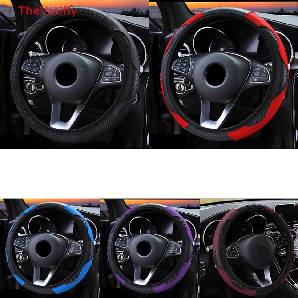 Vỏ Bọc Vô Lăng Xe Hơi Bằng Da PU Thoáng Khí Chống Trượt