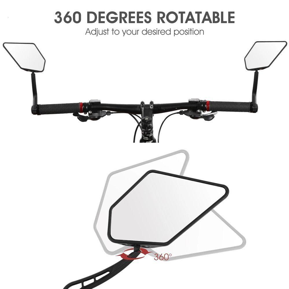 Gương Chiếu Hậu Góc Rộng Xoay 360 Độ Linh Hoạt Điều Chỉnh Được Cho Xe Đạp