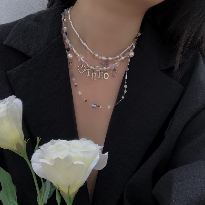 Dây Chuyền Pha Lê Black White The Original