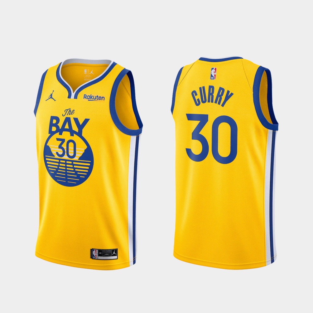 Áo đấu nam Stephen Curry Royal Golden State Warriors